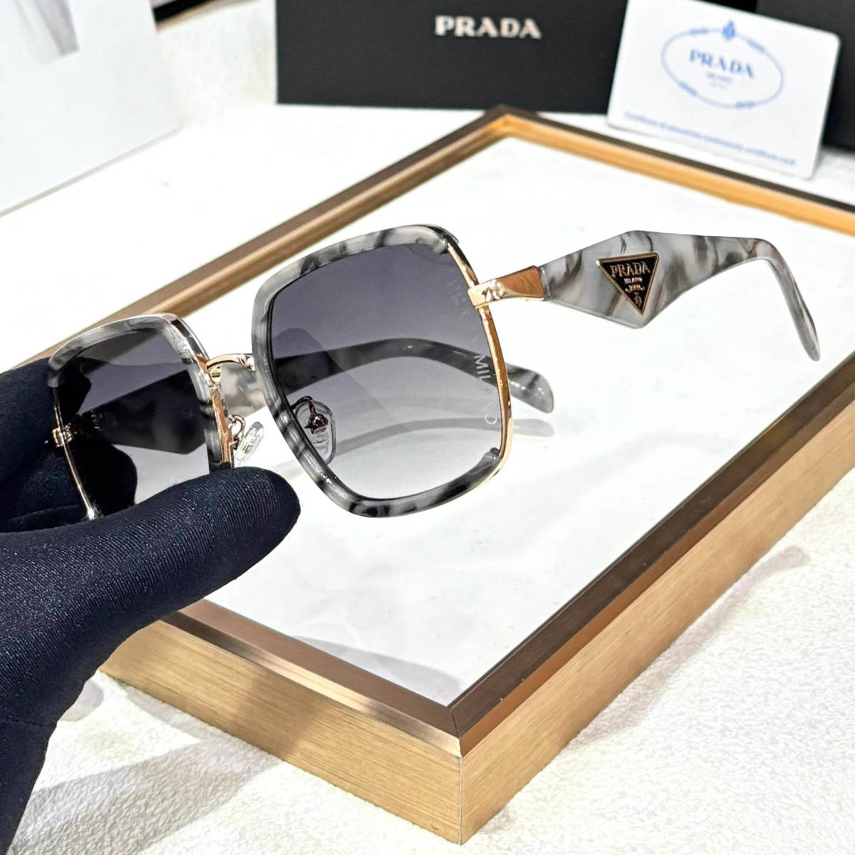 Prada White Luxury Sunglasses-1