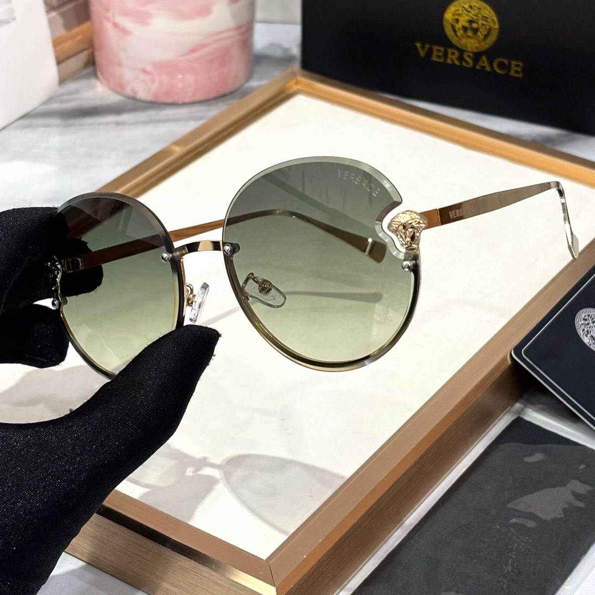 Versace Green Premium Women's Sunglasses-1