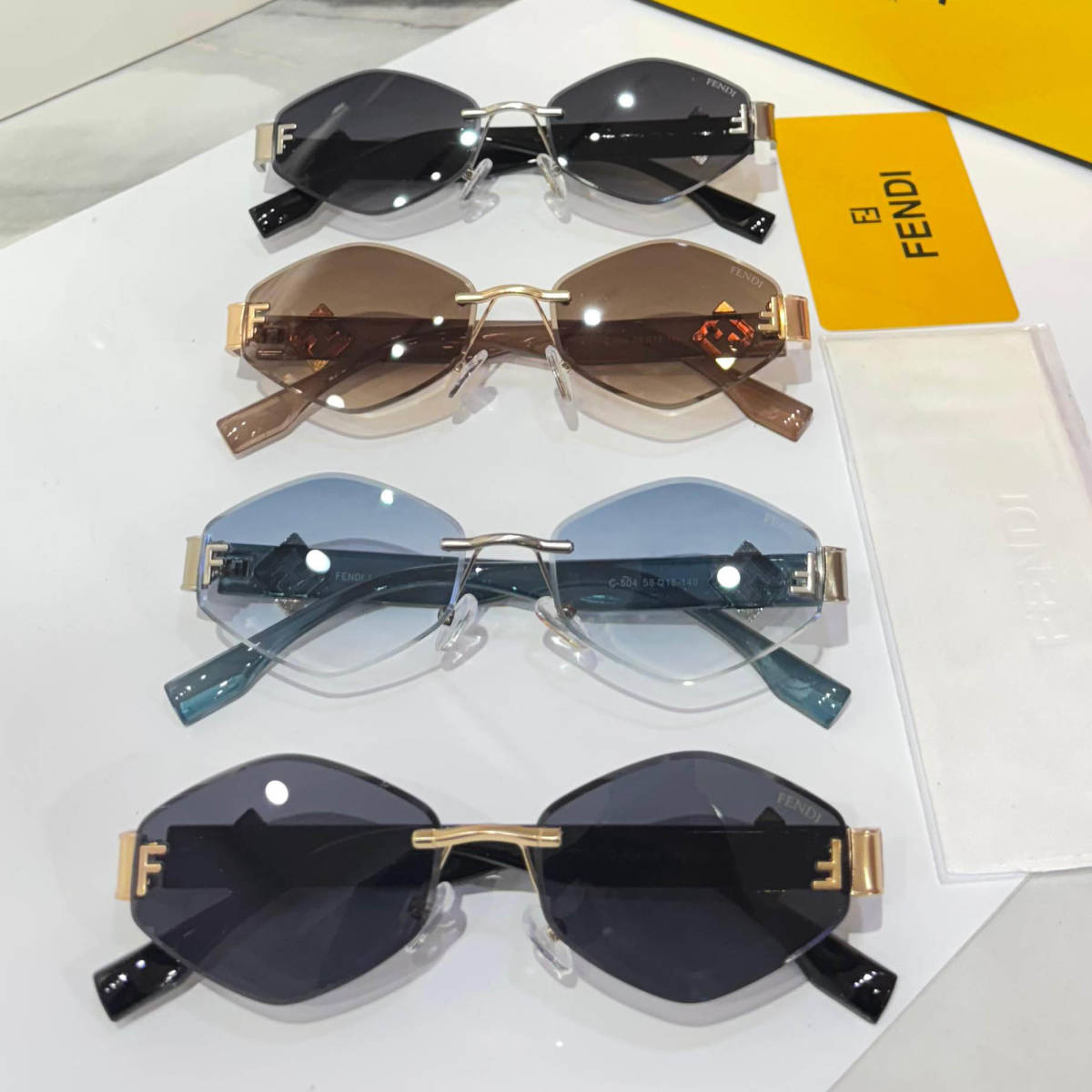 Fendi Black & Golden Premium Women's Sunglasses-2