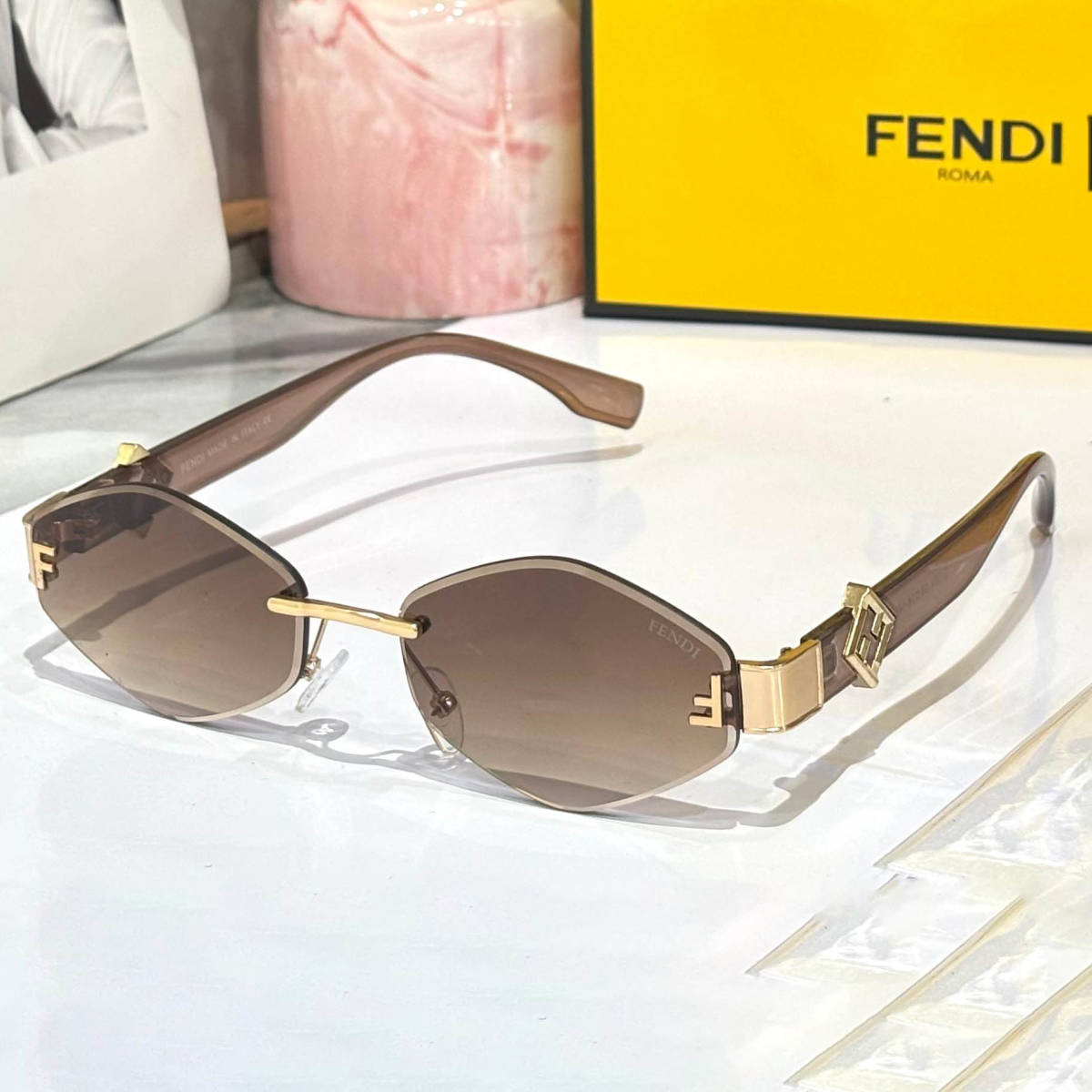 Fendi Brown Premium Women's Sunglasses-0