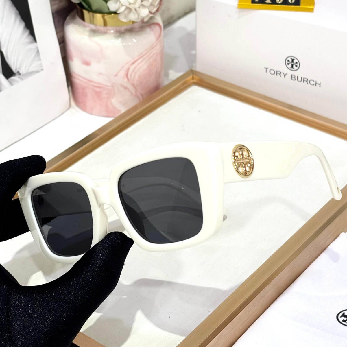 Tory Burch White Premium Women's Sunglasses-1