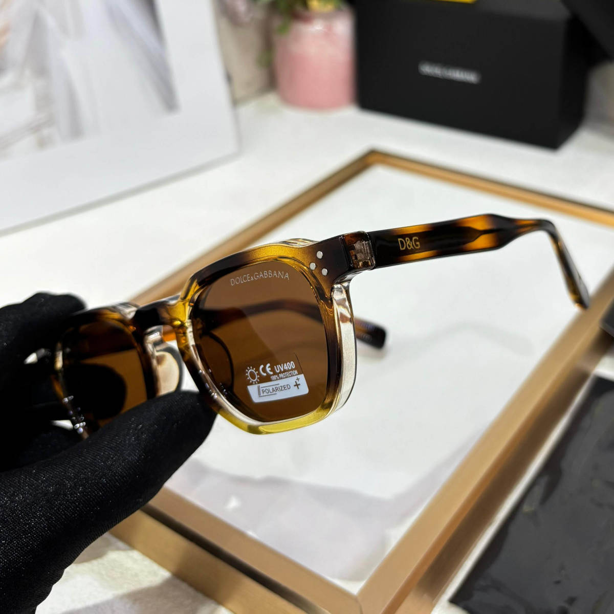 Dolce & Gabbana Brown Luxury Sunglasses-1