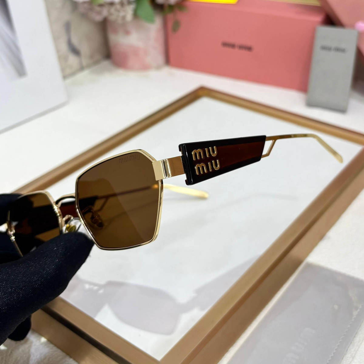 Miu Miu Brown Premium Women's Sunglasses-1