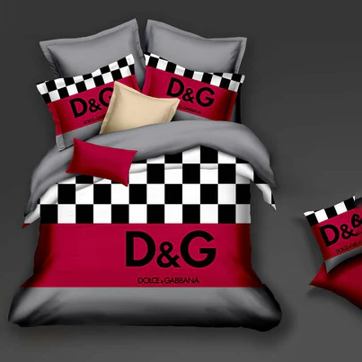 Dolce & Gabbana Grey Premium Quality Bedsheet-0