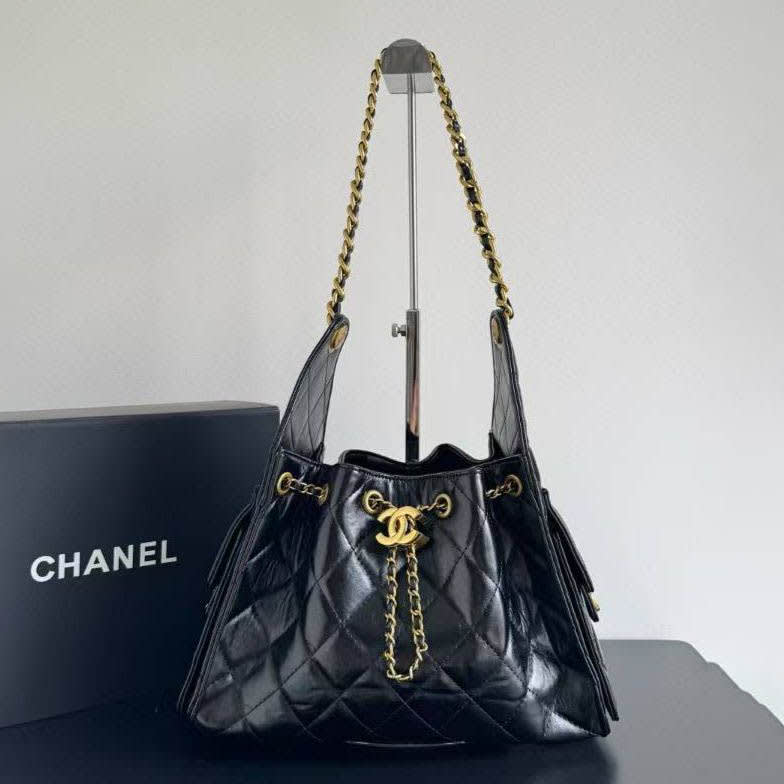 Chanel Maxi Black Hobo Bag-0