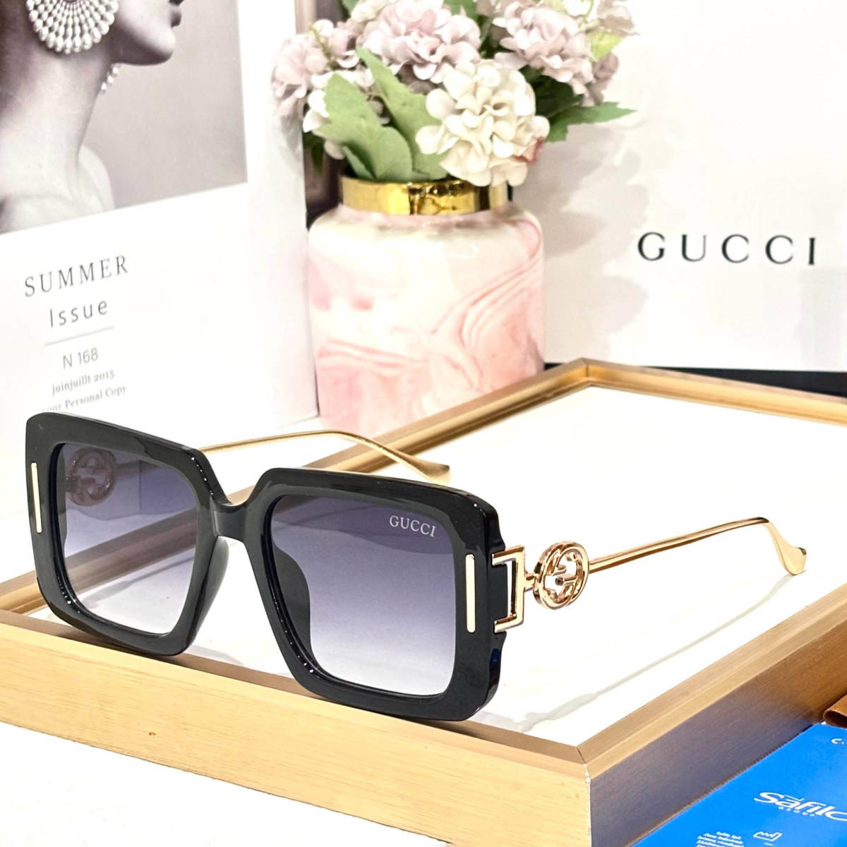 Gucci Blue Premium Women's Sunglasses-0