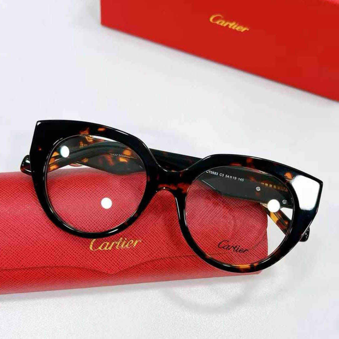 Cartier Black & Golden Premium Women's Sunglasses-1