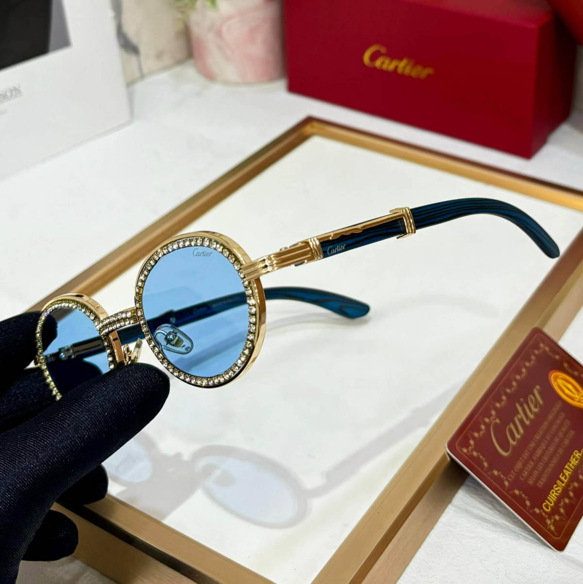 Cartier Blue Premium Women's Sunglasses-1