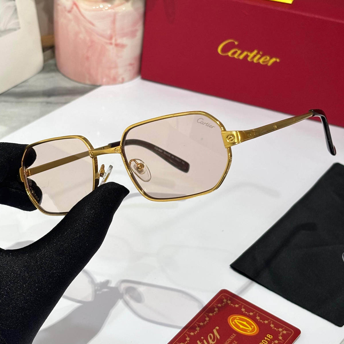 Cartier Pink Luxury Sunglasses-1