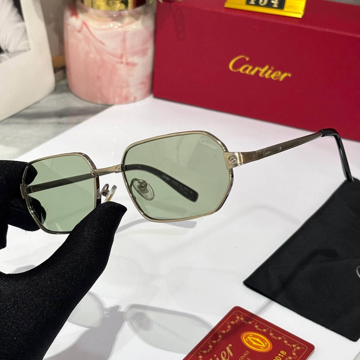 Cartier Green Luxury Sunglasses-1