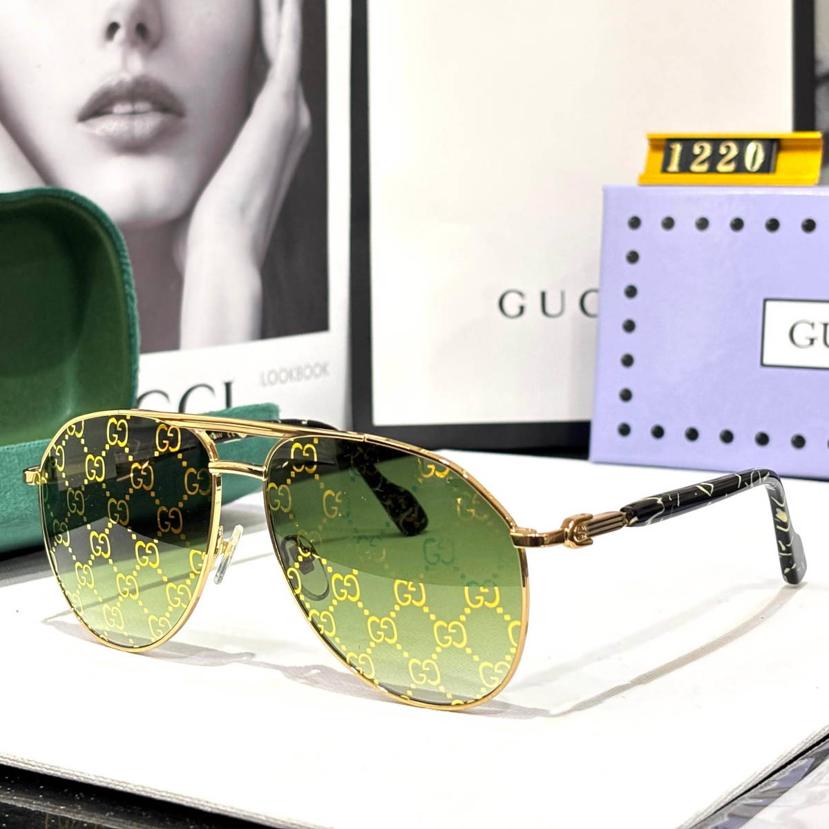 Gucci Green Premium Sunglasses-2
