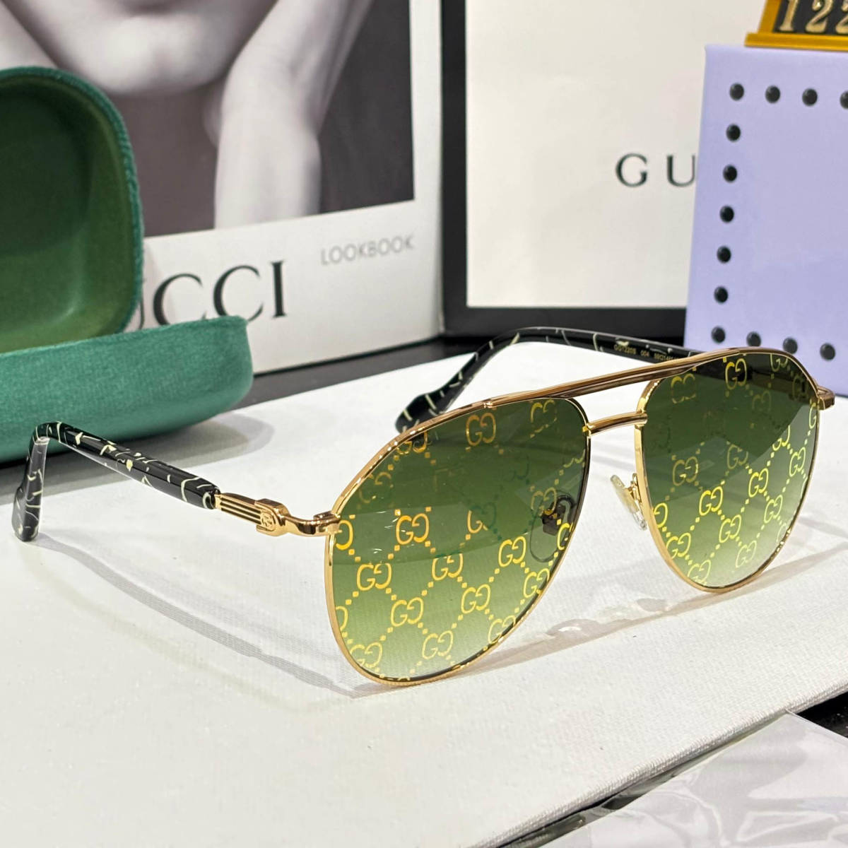 Gucci Green Premium Sunglasses-4