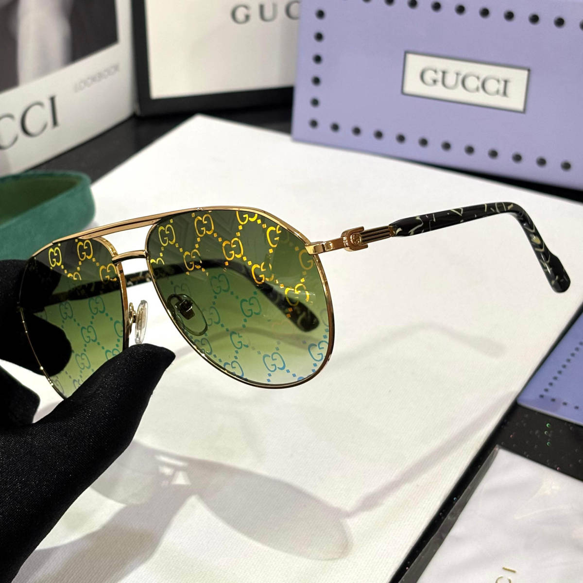 Gucci Green Premium Sunglasses-7