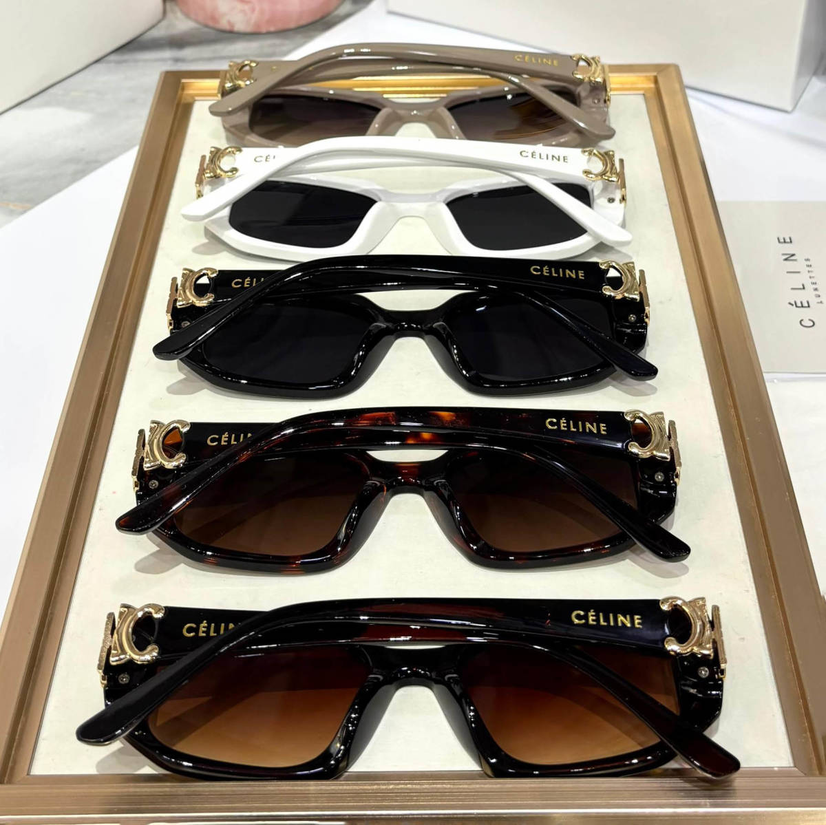 Celine Beige Premium Women's Sunglasses-3