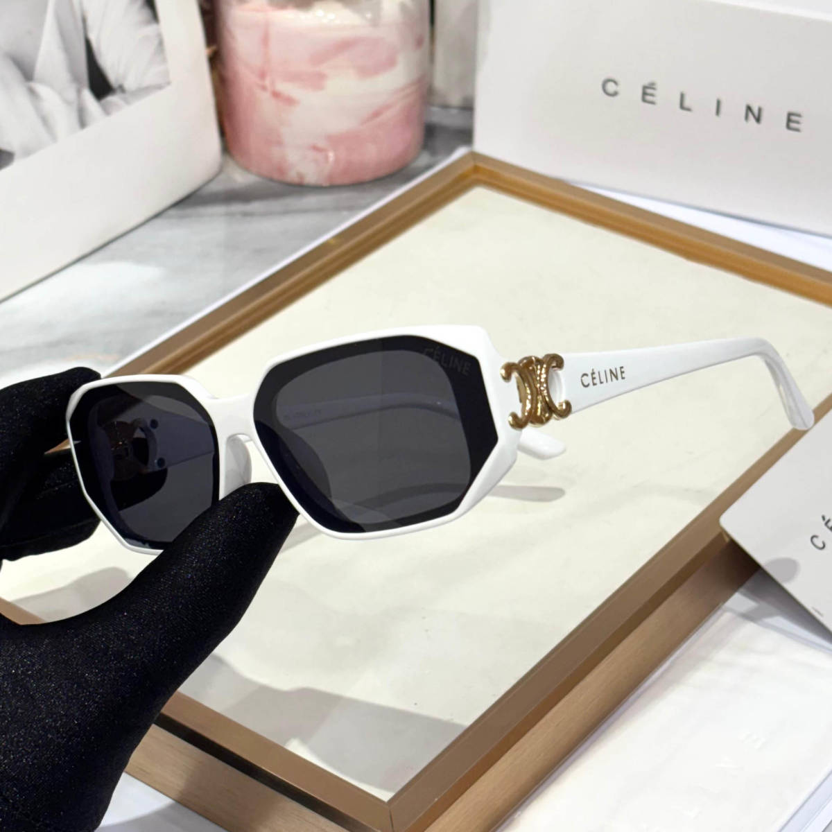 Celine White Premium Women's Sunglasses-1