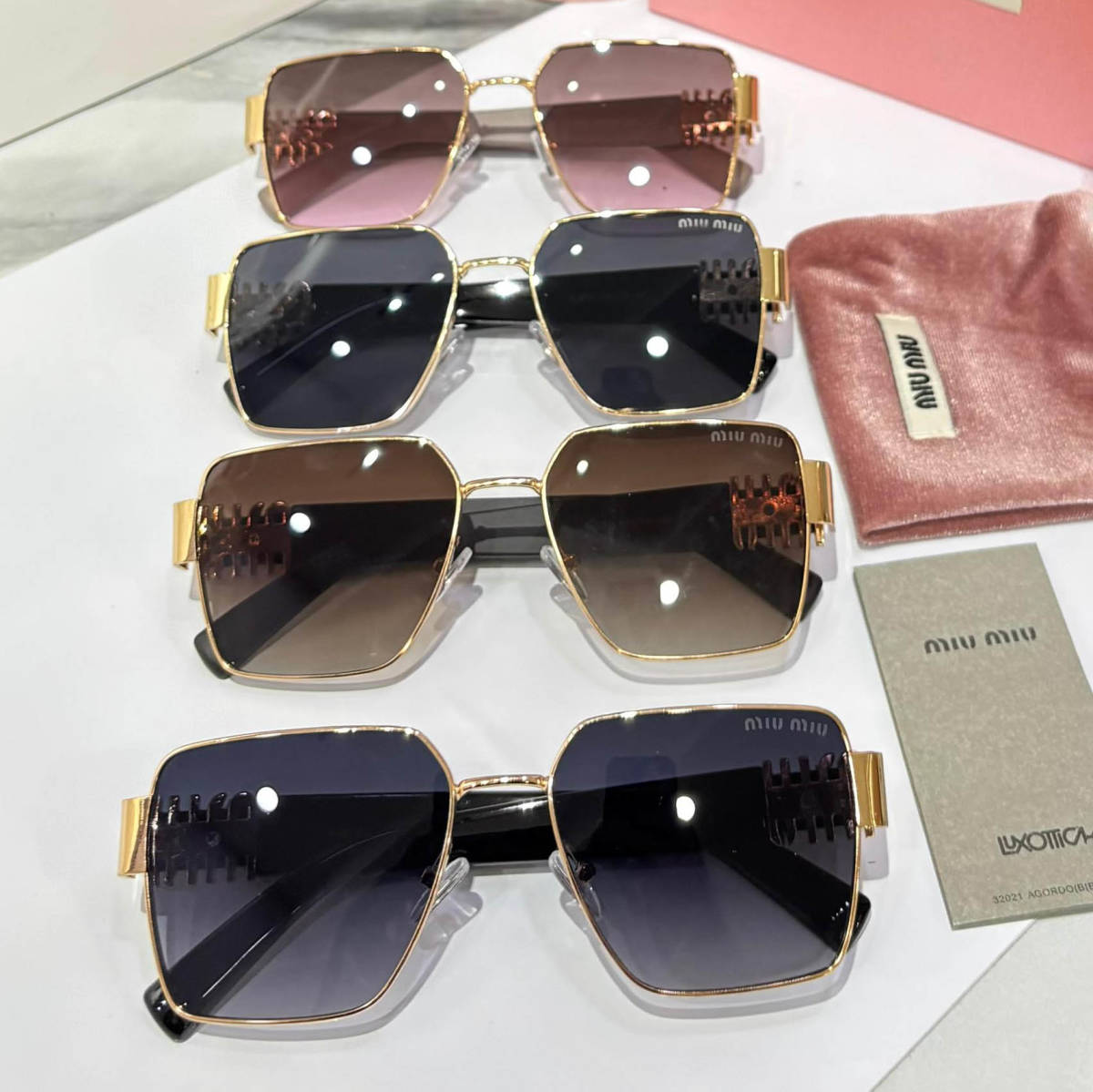 Miu Miu Beige Premium Women's Sunglasses-3