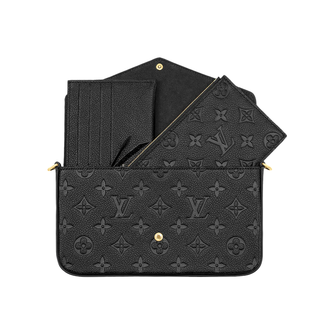 Louis Vuitton Felicie Black Shoulder Bag-3