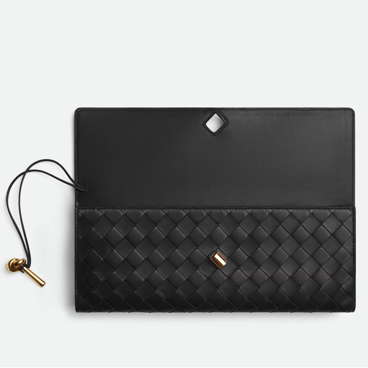 Bottega Veneta Andiamo Black Clutch Bag-2