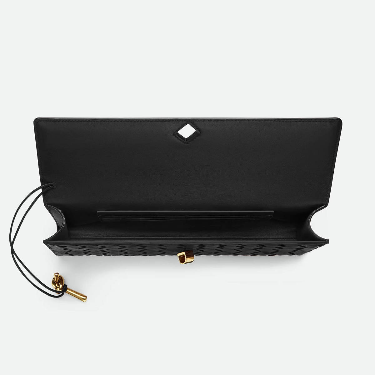 Bottega Veneta Andiamo Black Clutch Bag-3