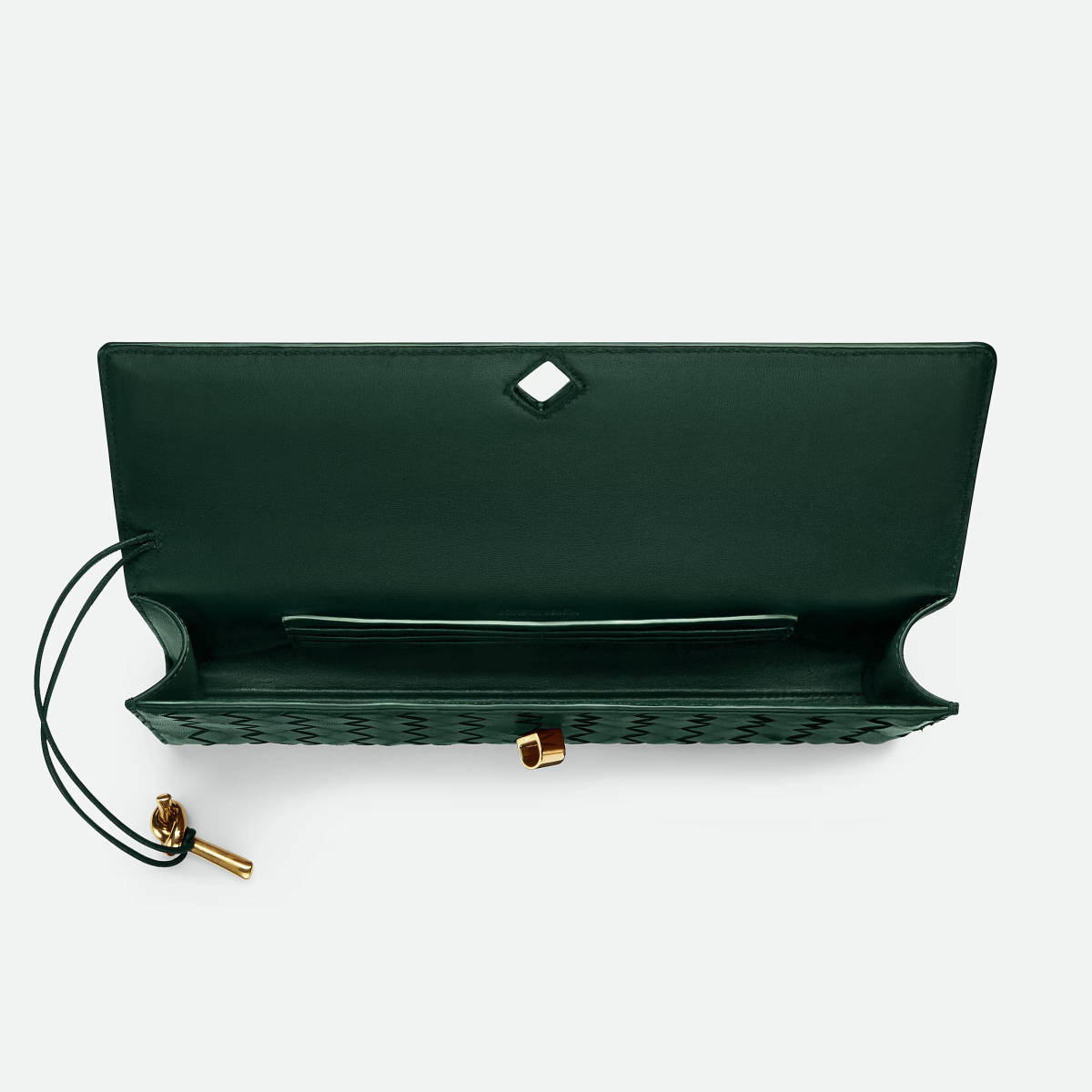 Bottega Veneta Long Andiamo Green Clutch Bag-3