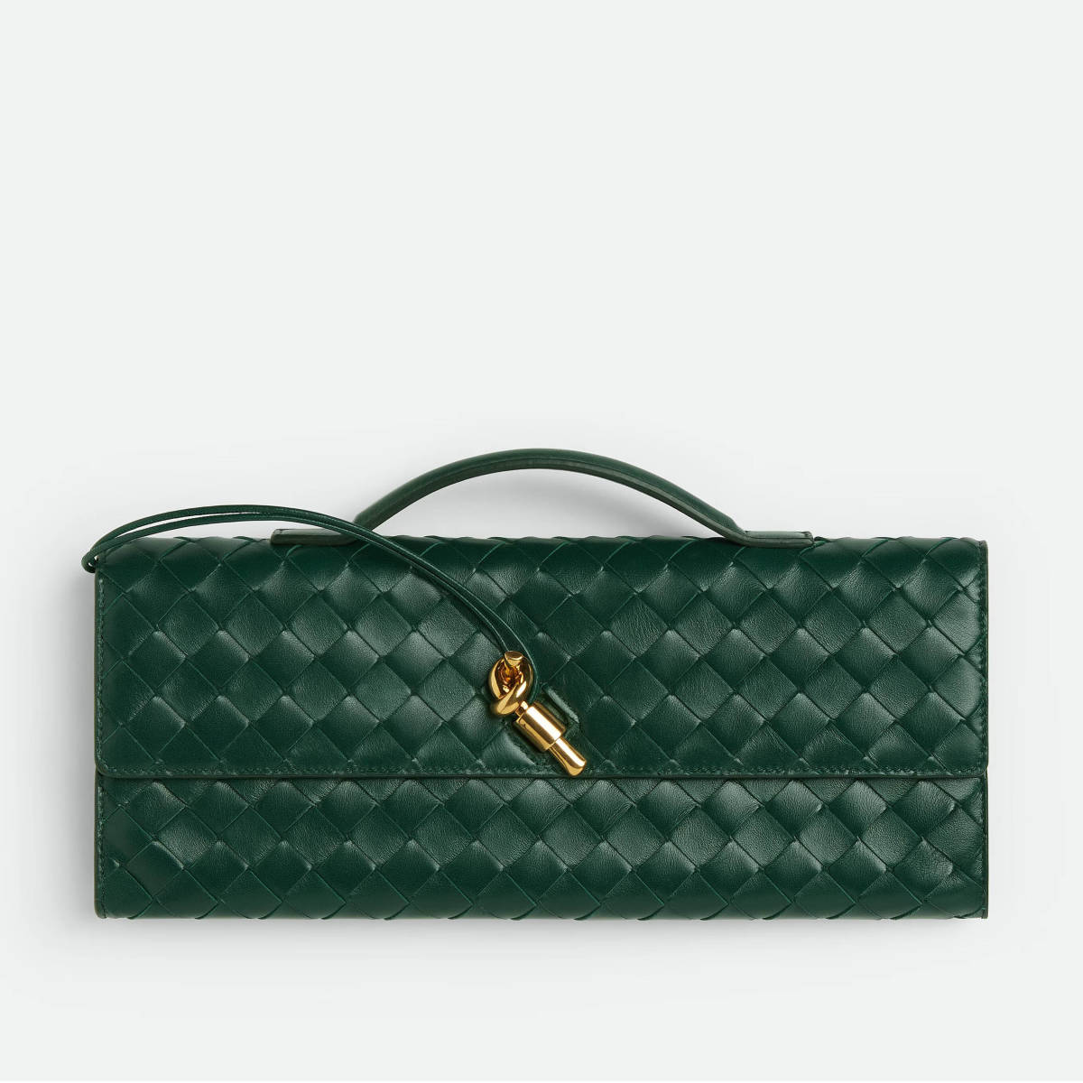 Bottega Veneta Long Andiamo Green Clutch Bag-0