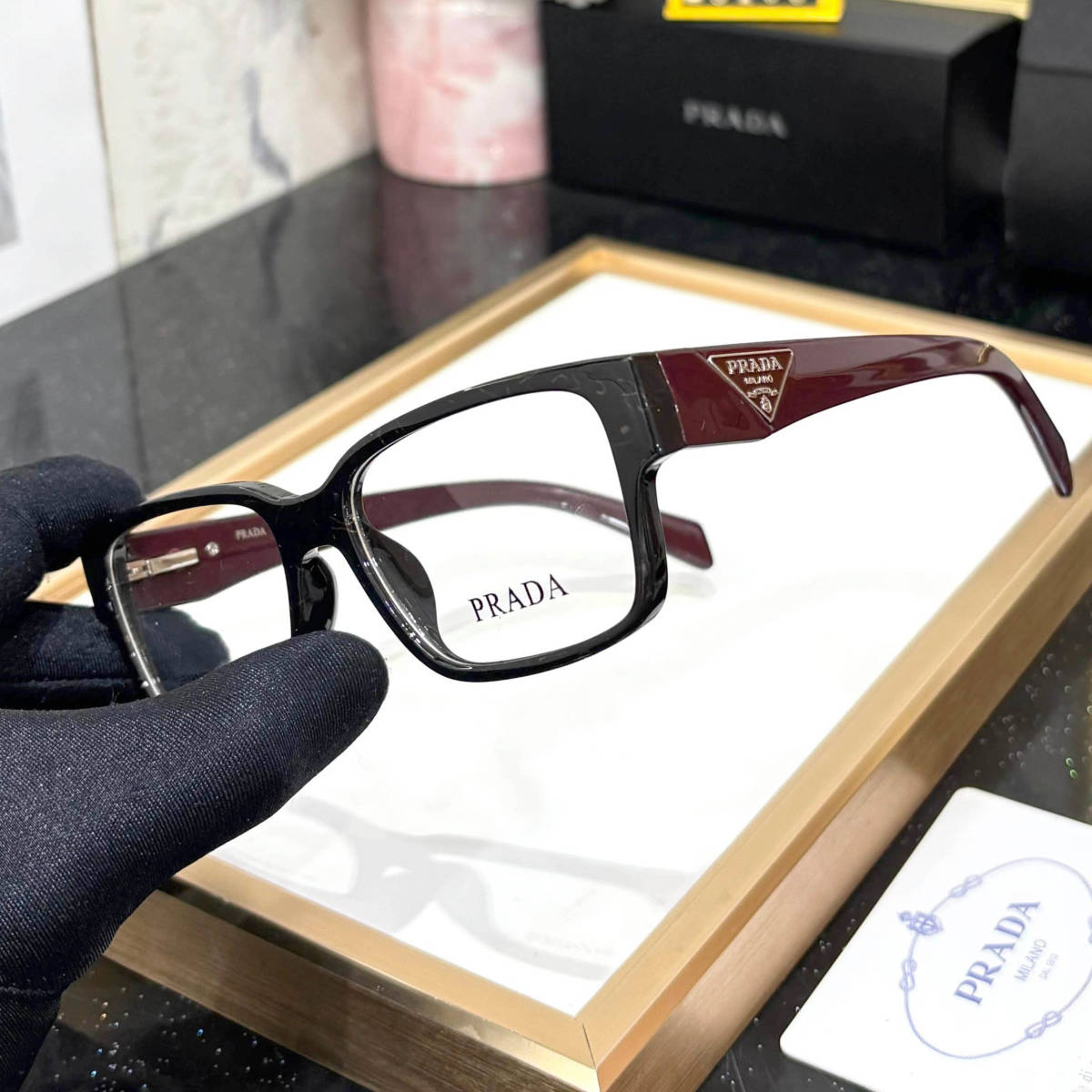 Prada Wine Luxury Sunglasses-1