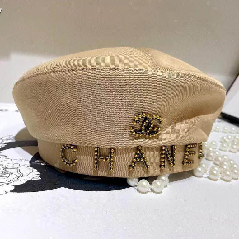 Chanel Khaki Beret Hat-0