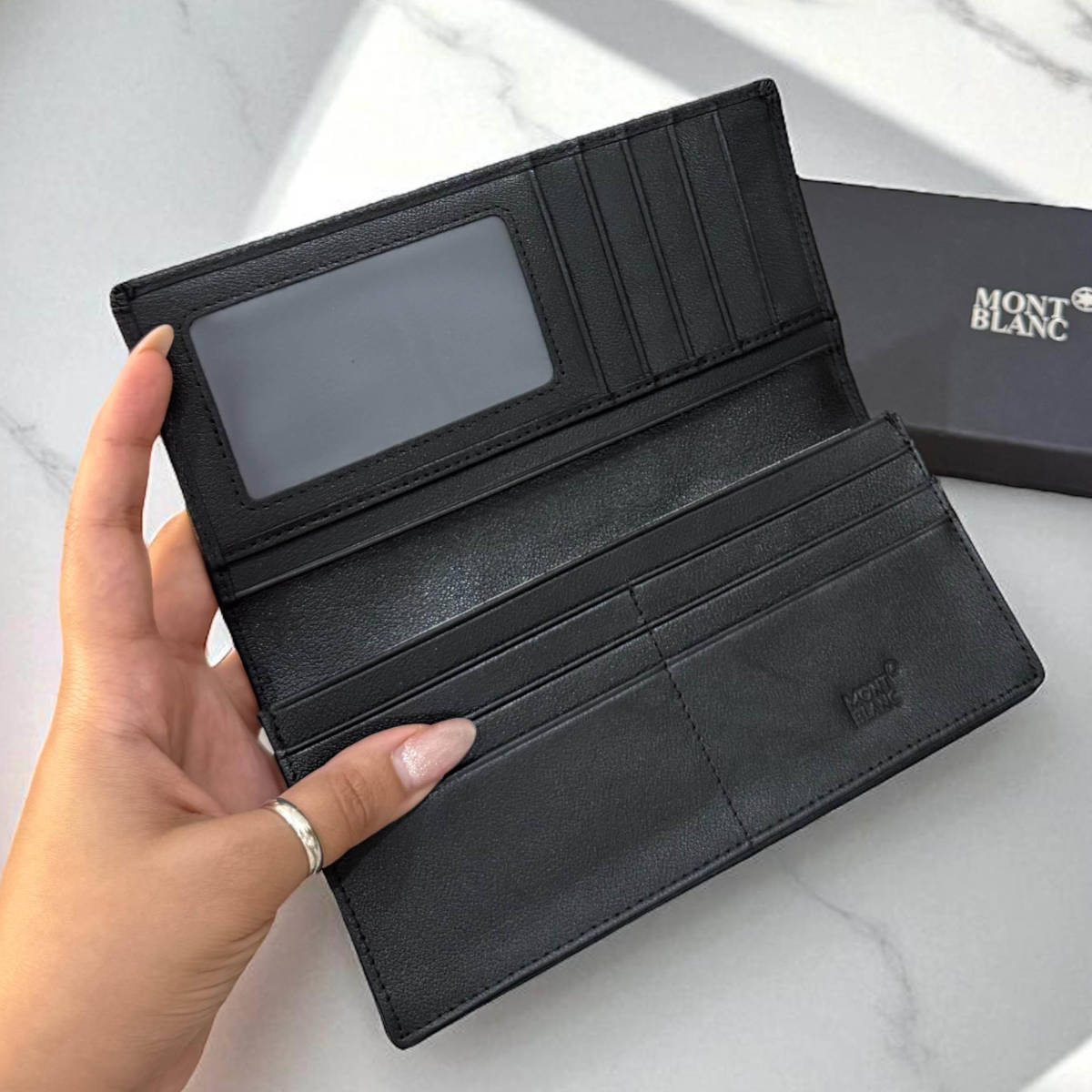 Mont Blanc Black Premium Long Wallet-1
