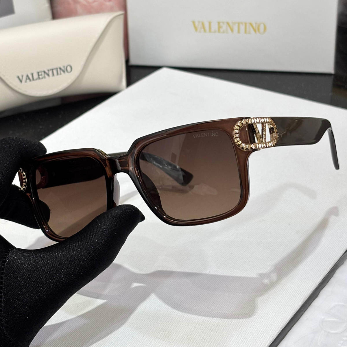 Valentino Brown Luxury Sunglasses-1