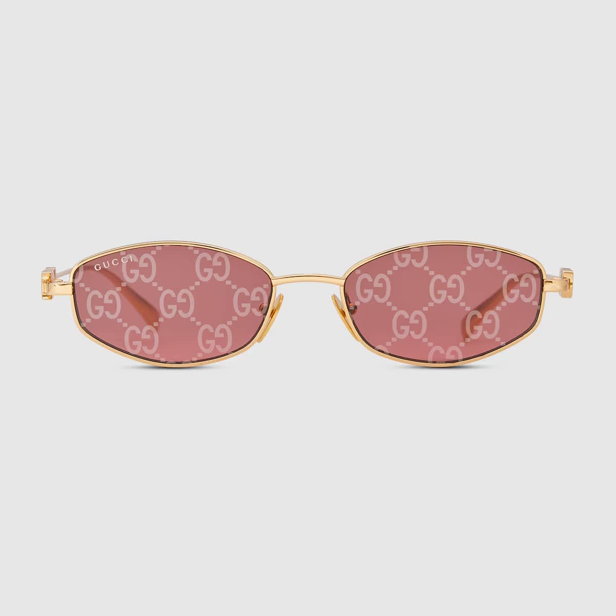 Gucci Oval Frame Pink Premium Women's Sunglasses-0