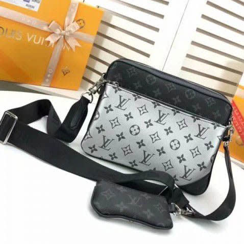 Louis Vuitton Abloh Trio Messenger White Crossbody Bag-0