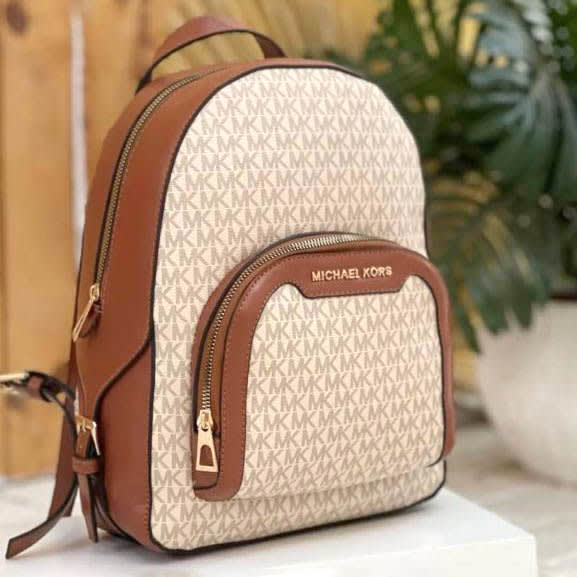 Michael Kors MK Jaycee Cream Backpack-0