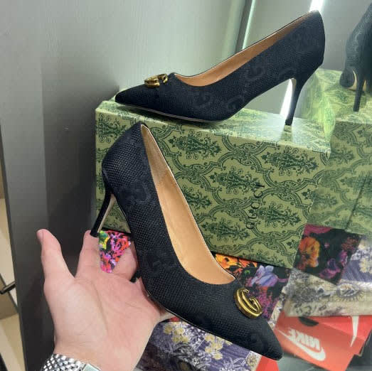 Gucci Black Premium Quality Women's Heel Sandals-0