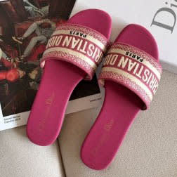 Christian Dior Pink Premium Quality Women's Flat Sandals-0