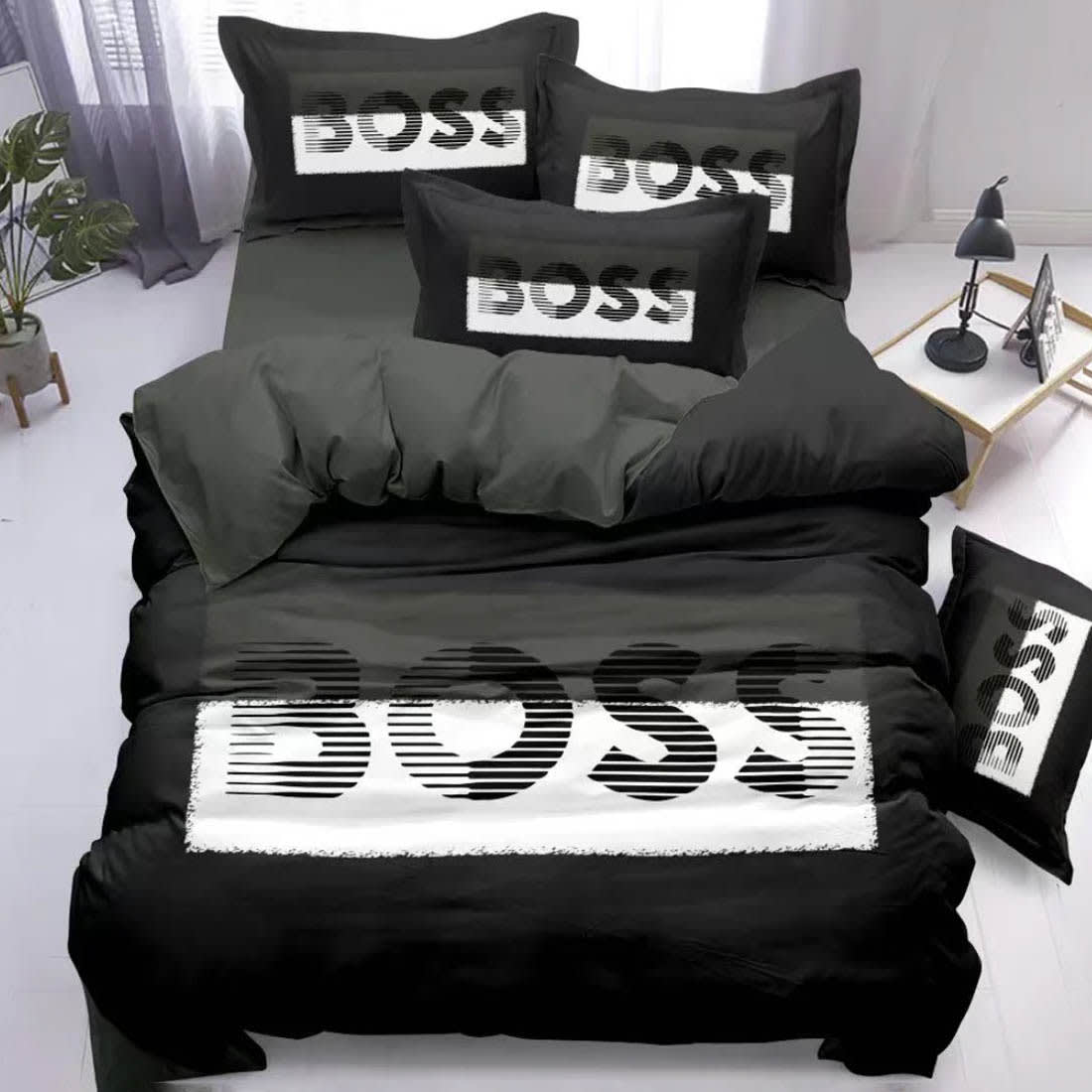 Boss Black Premium Quality Bedsheet-0