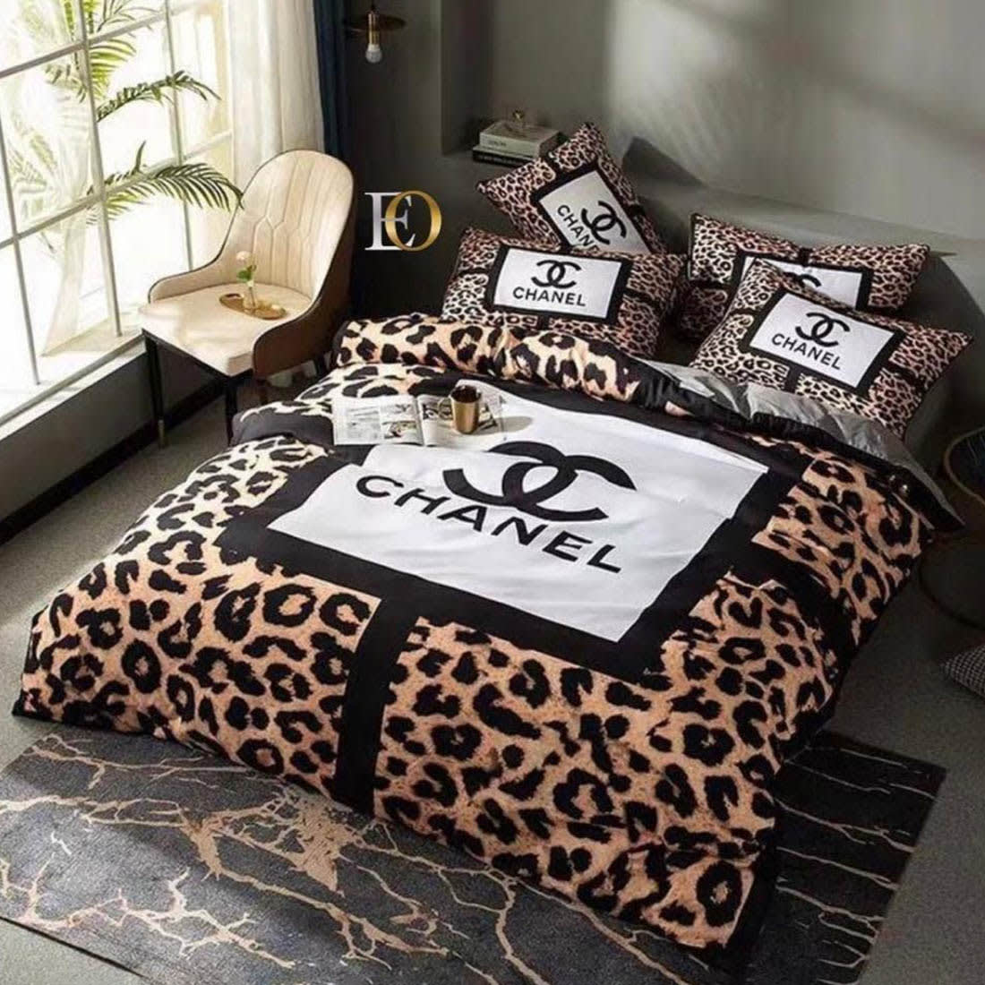 Chanel Cheetah Print Premium Quality Bedsheet-0