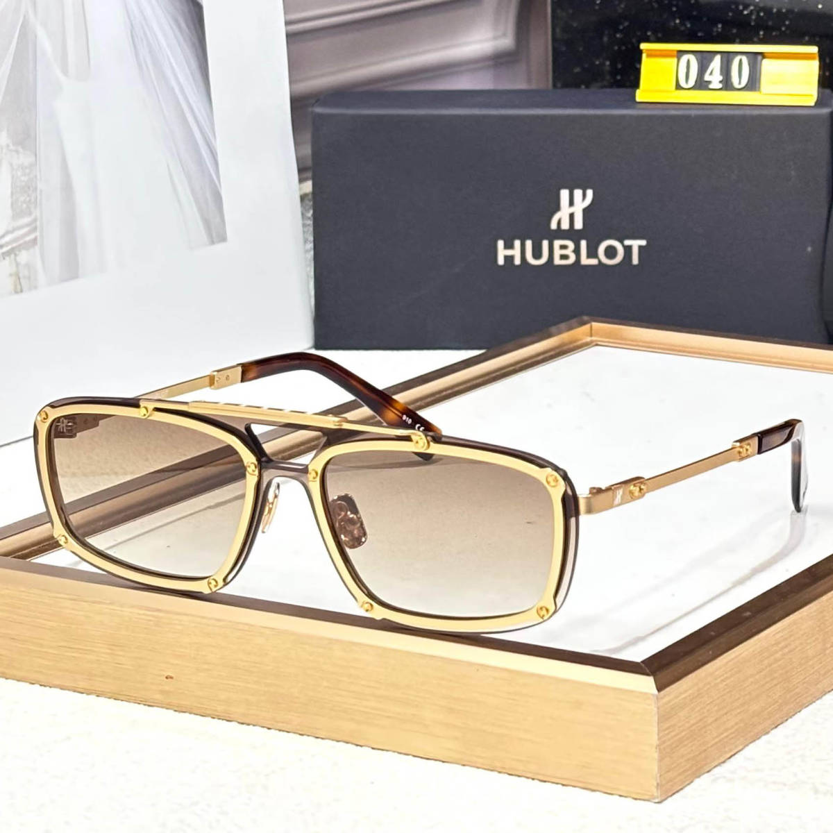 Hublot Brown Luxury Sunglasses-0