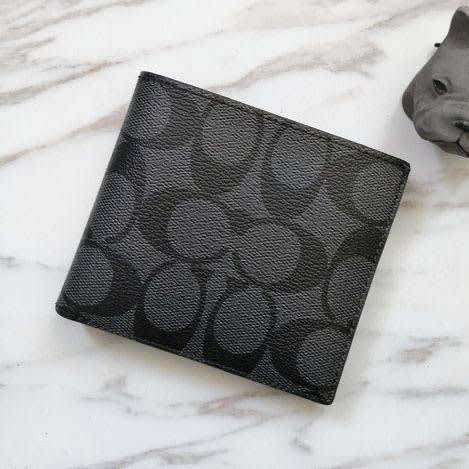 Coach Black Premium Compact Wallet-3