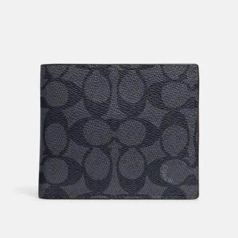 Coach Black Premium Compact Wallet-0