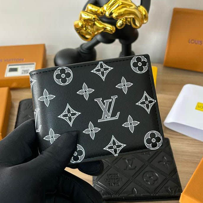 Louis Vuitton Black Premium Compact Wallet-0