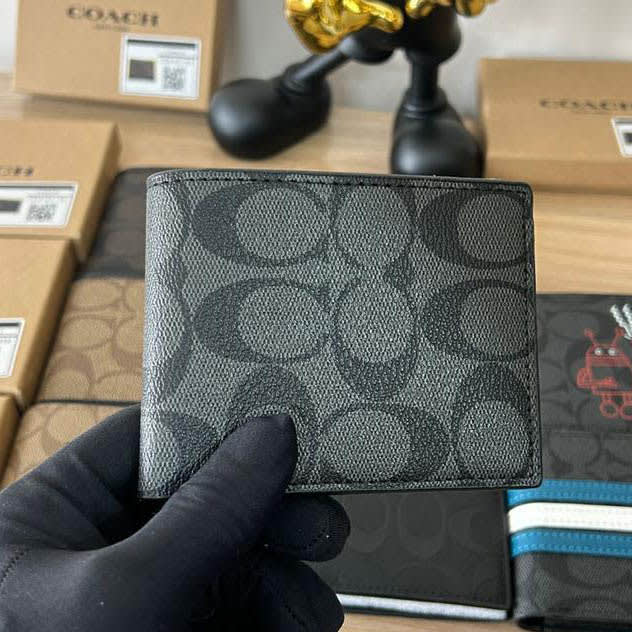 Coach Black Premium Compact Wallet-0