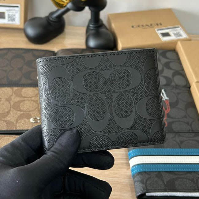 Coach Black Premium Compact Wallet-0