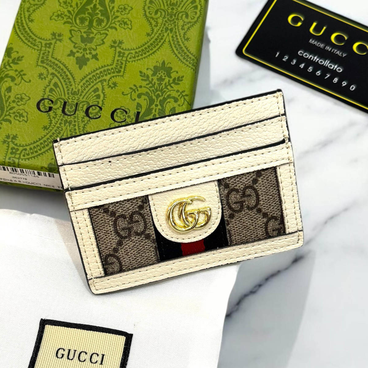 Gucci White Premium Card Wallet-3