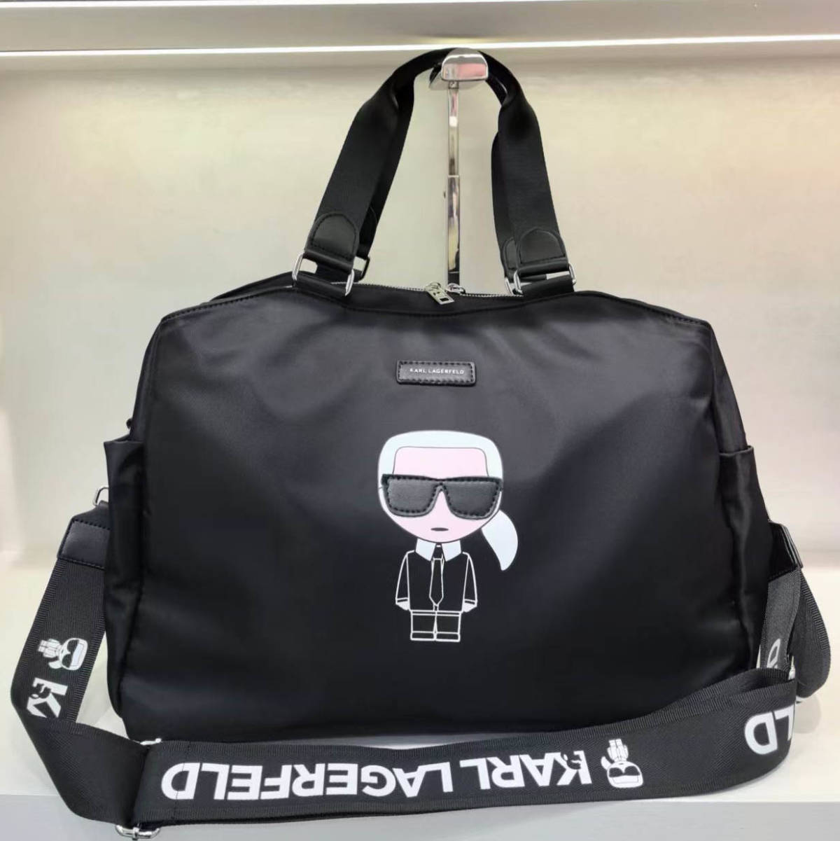 Karl Lagerfeld Black Duffle Bag-0