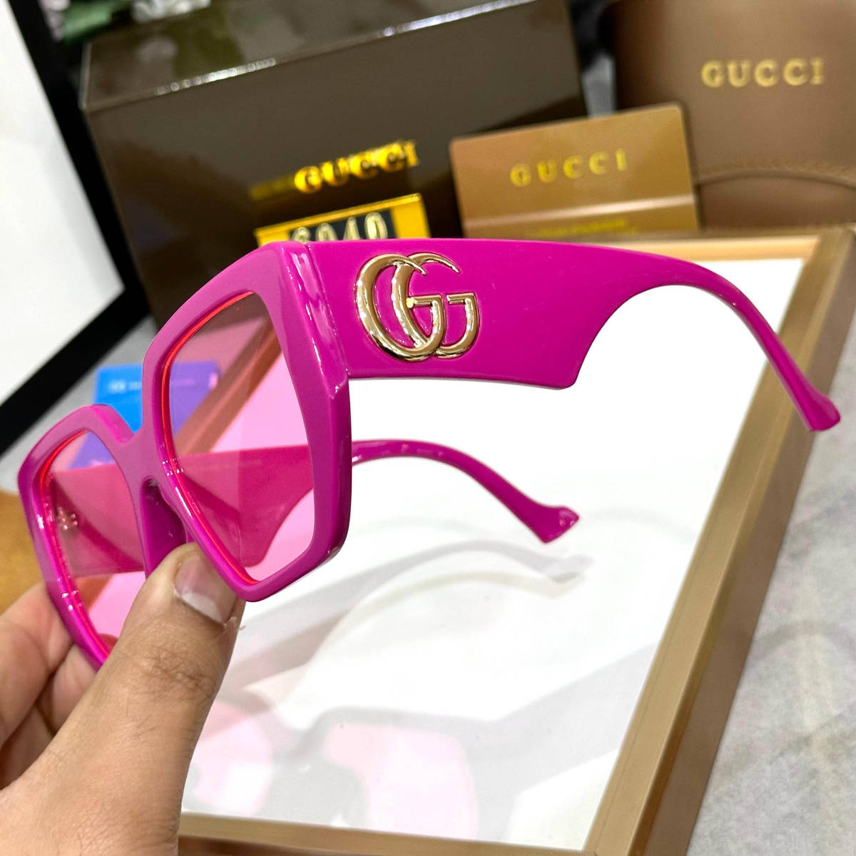 Gucci Pink Premium Women's Sunglasses-1
