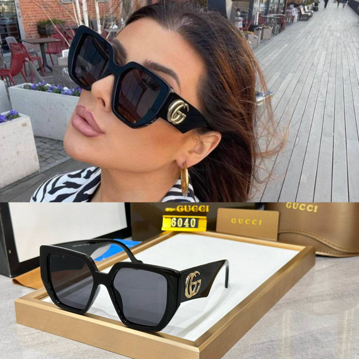 Gucci Black Premium Women's Sunglasses-4