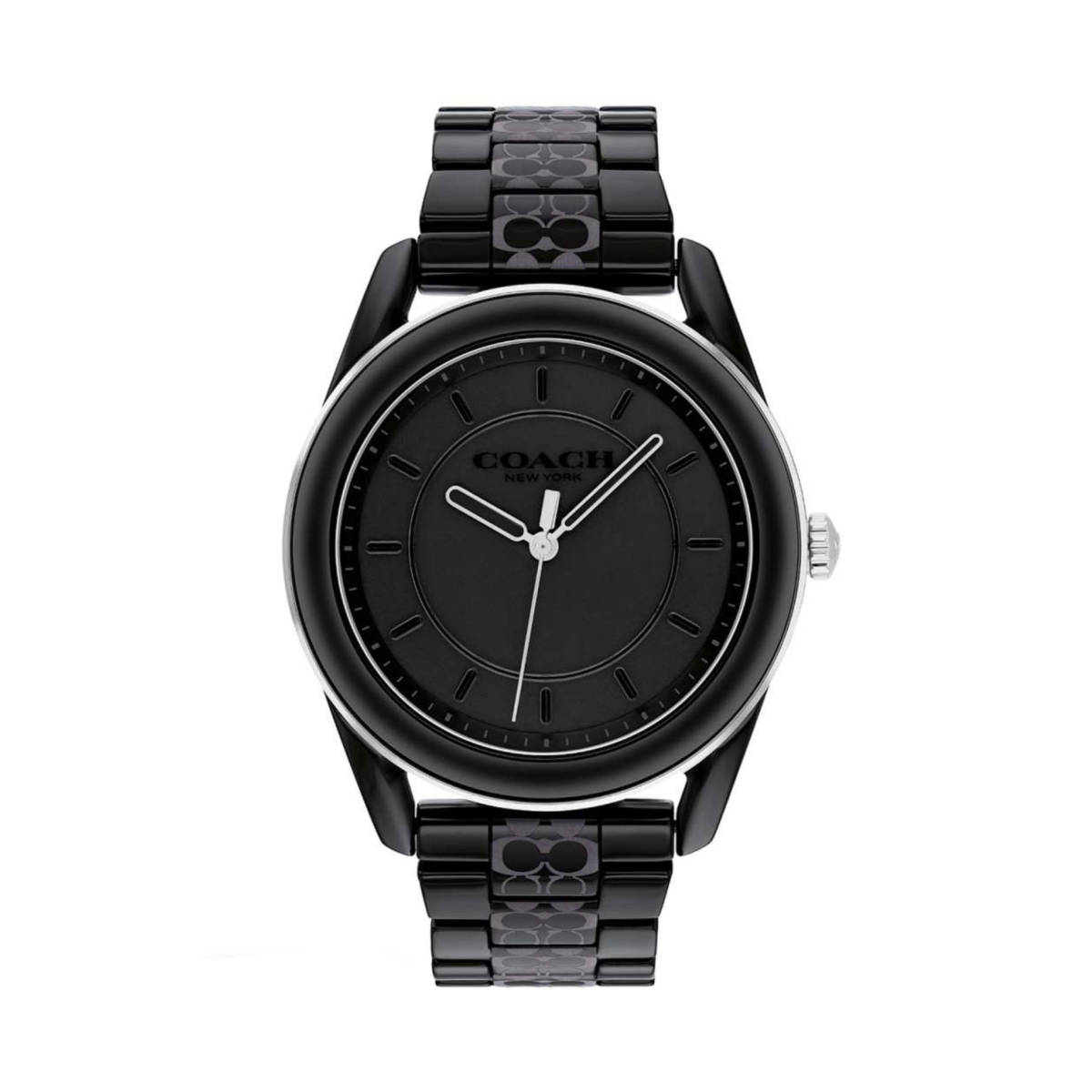 Coach Preston Dial & Stainless Steel Bracelet Style Straps Black Analogue Watch-0
