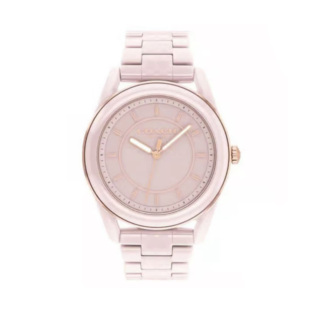 Coach Preston Dial & Stainless Steel Bracelet Style Straps Pink Analogue Watch-0
