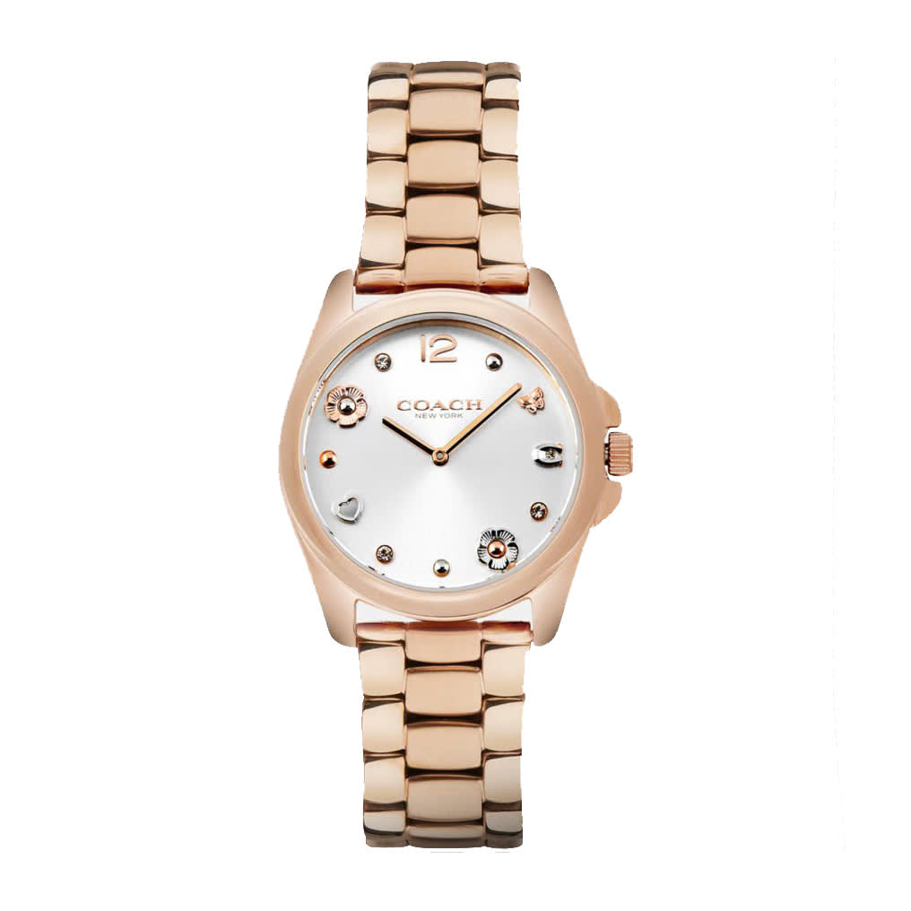 Coach New York Greyson Rose Gold Stainless Steel Strap Women Watch-0