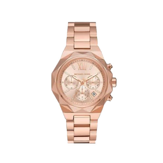 Michael Kors Raquel Chronograph Rose Gold-Tone Stainless Steel Watch-0